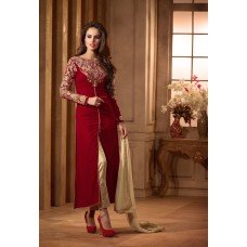 MV2505 NEW RED COLOUR VELVET MASKEEN BY MAISHA WINTER WEAR SUIT